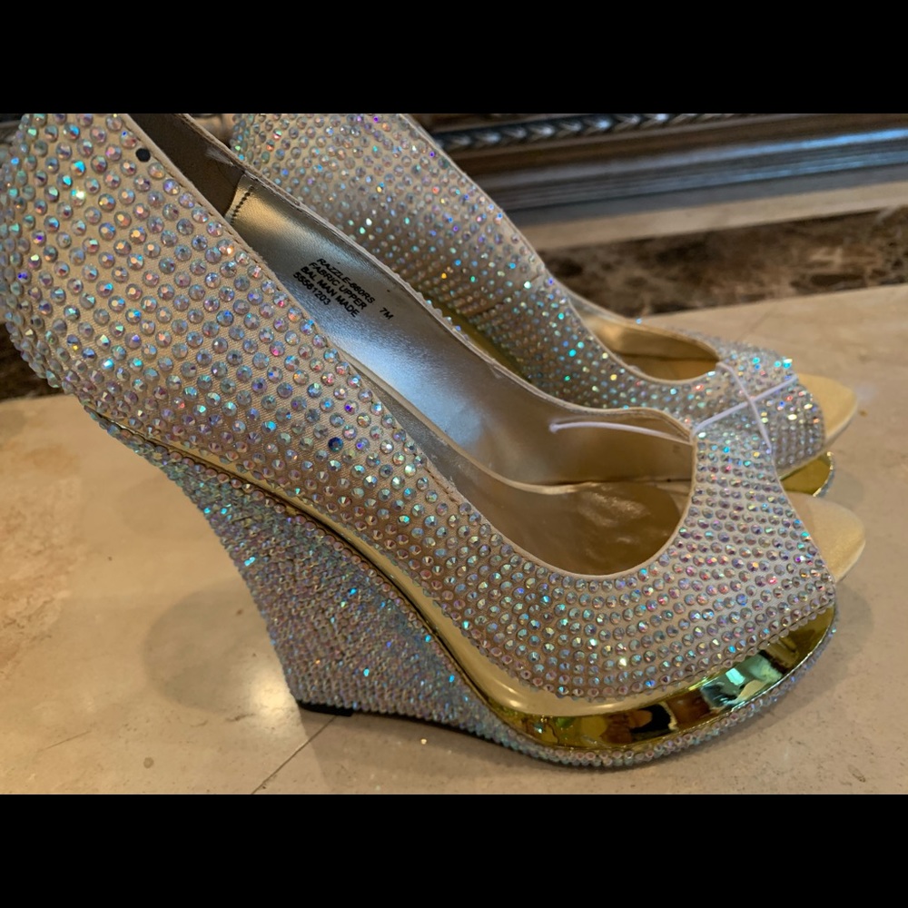 New Pleaser Rhinestone Heels Size 7